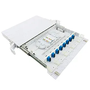 ODF 24 CORES con Adaptadores APC/UPC  - PLASTICO ABS  (BLANCO)