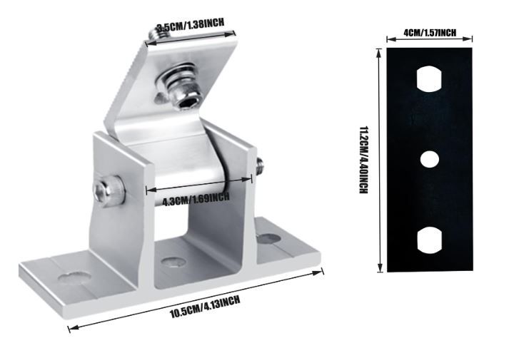 CODO DELANTERO PARA INCLINACION DE PANEL SOLAR