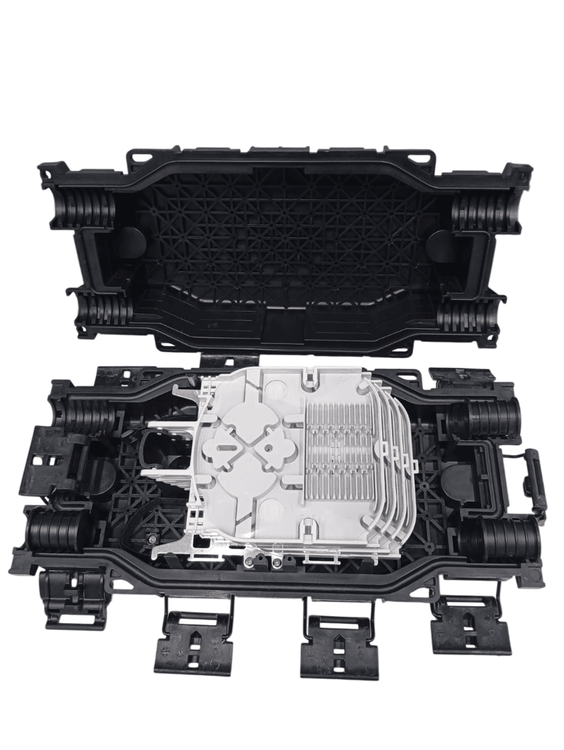 Vista adicional de MANGA LINEAL FOSC 2 (H020), 96 cores 4 bandejas, Horizontal IP68, 4 Huecos con CIERRE DE HEBILLAS 370(L)×178(W)×106(H)mm