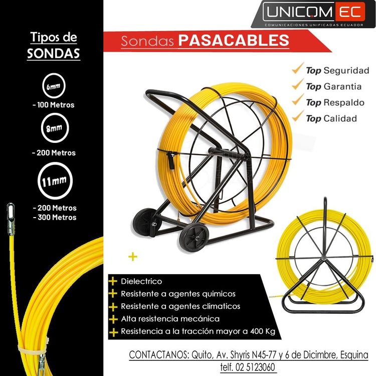 Vista adicional de SONDA PASACABLES, FRP - Diámetro 4mm , Longitud 50 metros