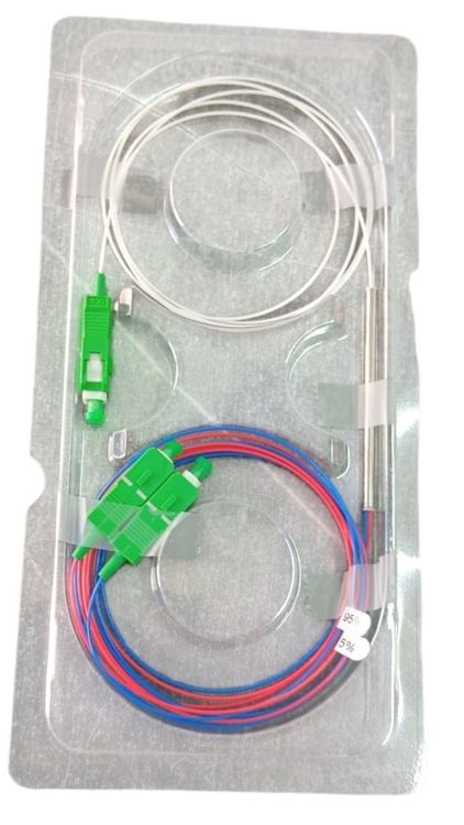 Splitter 1x2  SC/APC steel tube 0.9mm 1M ---- 5/95