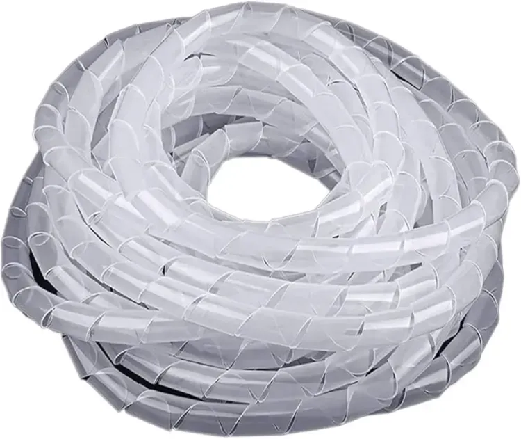 Espiral de silicona suave 9mm (Grosor) - rollo de 8M - TRANSPARENTE