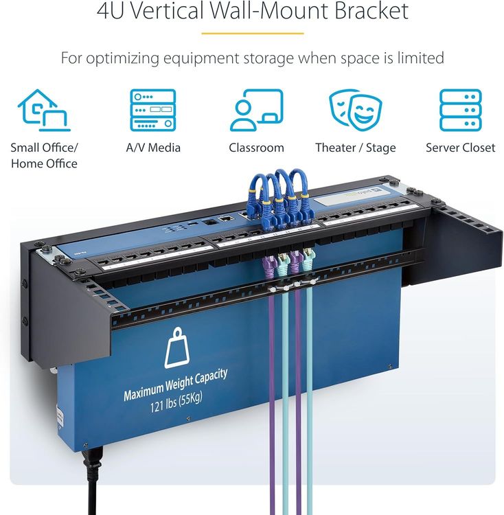 Vista adicional de RACK DE PARED 4U VERTICAL/ ABIERTO