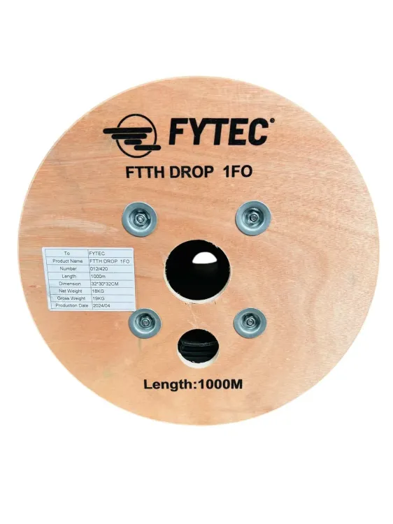 FYTEC PREMIUM DROP CABLE 1CORE ROLLO 1KM G657A2 - 3GALVANIZADOS EXTERIOR LSZH 5X2MM