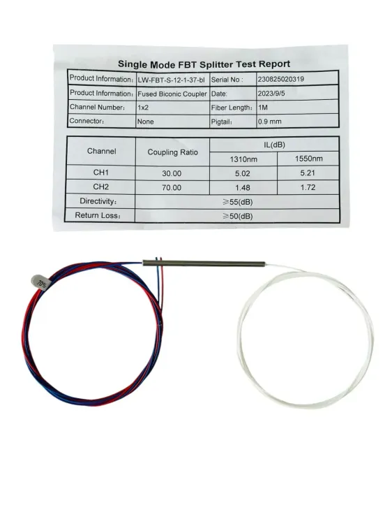 Splitter 1x2  FOR FUSION steel tube 0.9mm 1M ----30/70