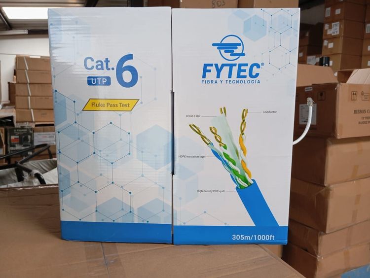 Vista adicional de FYTEC - UTP Cable CAT6 CCA cable Indoor(305m/roll) BLANCO - 60% Cobre - 23AWG - 60a80m Fluke Test