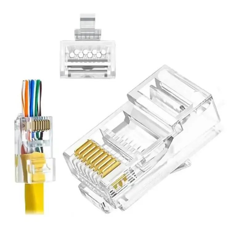 Vista adicional de CAT6-CONECTOR (PATH THROUGH) + CAPUCHON /  Paquete x100