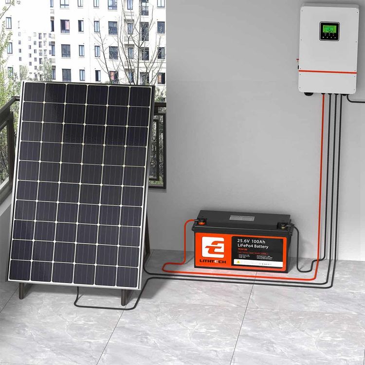 Vista adicional de LITHTECH - TE24100B / BATERIA DE LITIO FERROFOSFATO LIFEPO4 GRADO A / 25.6V (24V)100AH / 2560WH + BLUETOOTH
