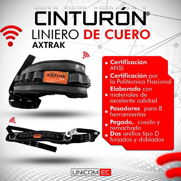 Vista adicional de CINTURON LINIERO DE CUERO AXTRAK