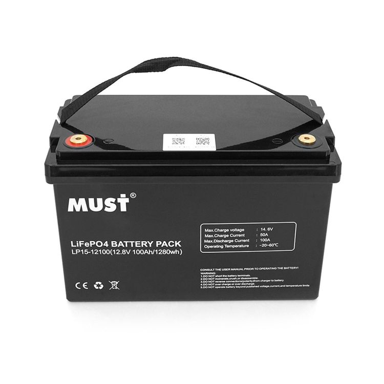 MUST / LP15 -12100 / BATERIA DE LITIO / 12.8V 100AH / 1280WH