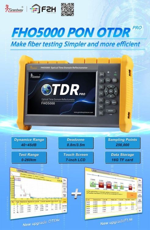 Vista adicional de GRANDWAY - FHO5000-T40F-PRO, 1310/1550/1625nm, 40/38/38dB