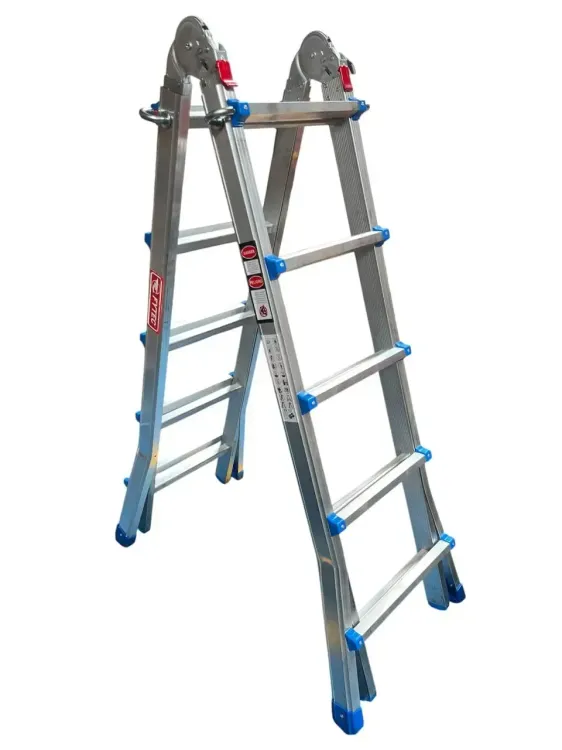 ESCALERA PLEGABLE ALUMINIO PARA MOTO DE ALUMINIO 18 PELDAÑOS EXTENDIBLE