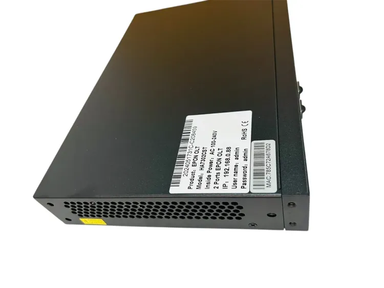 Vista adicional de HIOSO HA7302CST  - OLT 2PUERTOS EPON + 2SFP PX20+++