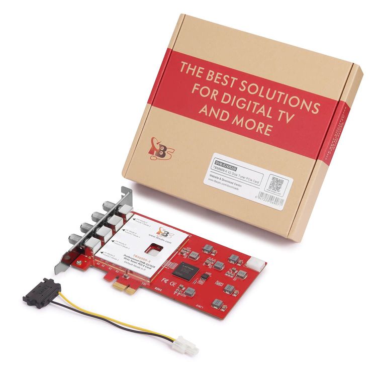 Vista adicional de TBS 6909X V2/ DVB-S2/S2X 8/ Tuner PCIe Card digital satellite receiver IP TV streaming card FTA DVB-S2X card
