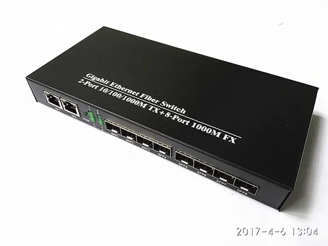 UN -  SFP SWITCH   8*10/100/1000M Gigabit & 2 RJ45 GIGA Ports  -  SFP WDM