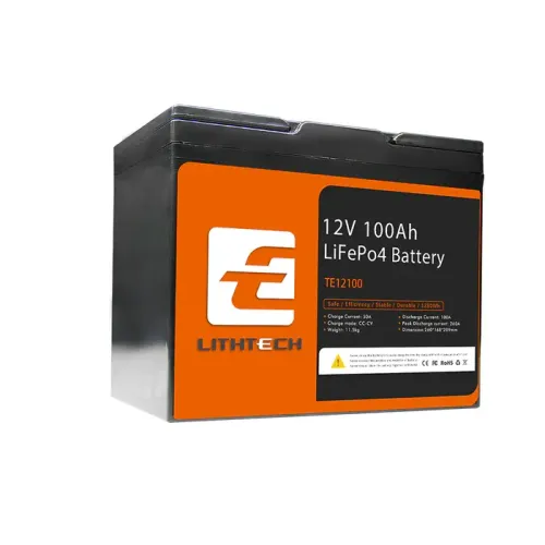 Vista adicional de LITHTECH - TE12100B / BATERIA DE LITIO FERROFOSFATO LiFePO4 GRADO A / 12.8V (12V) 100AH / 1280WH + BLUETOOTH
