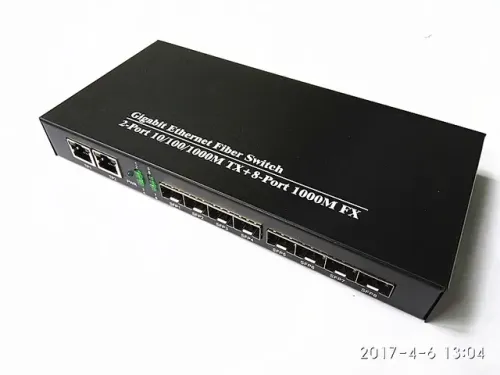 UN -  SFP SWITCH   8*10/100/1000M Gigabit & 2 RJ45 GIGA Ports  -  SFP WDM