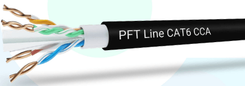 Vista adicional de FYTEC - UTP Cable Cat6 Doble Chaqueta CCA Outdoor(305m/roll) NEGRO - 60% Cobre - 23AWG - 60a80m Fluke Test